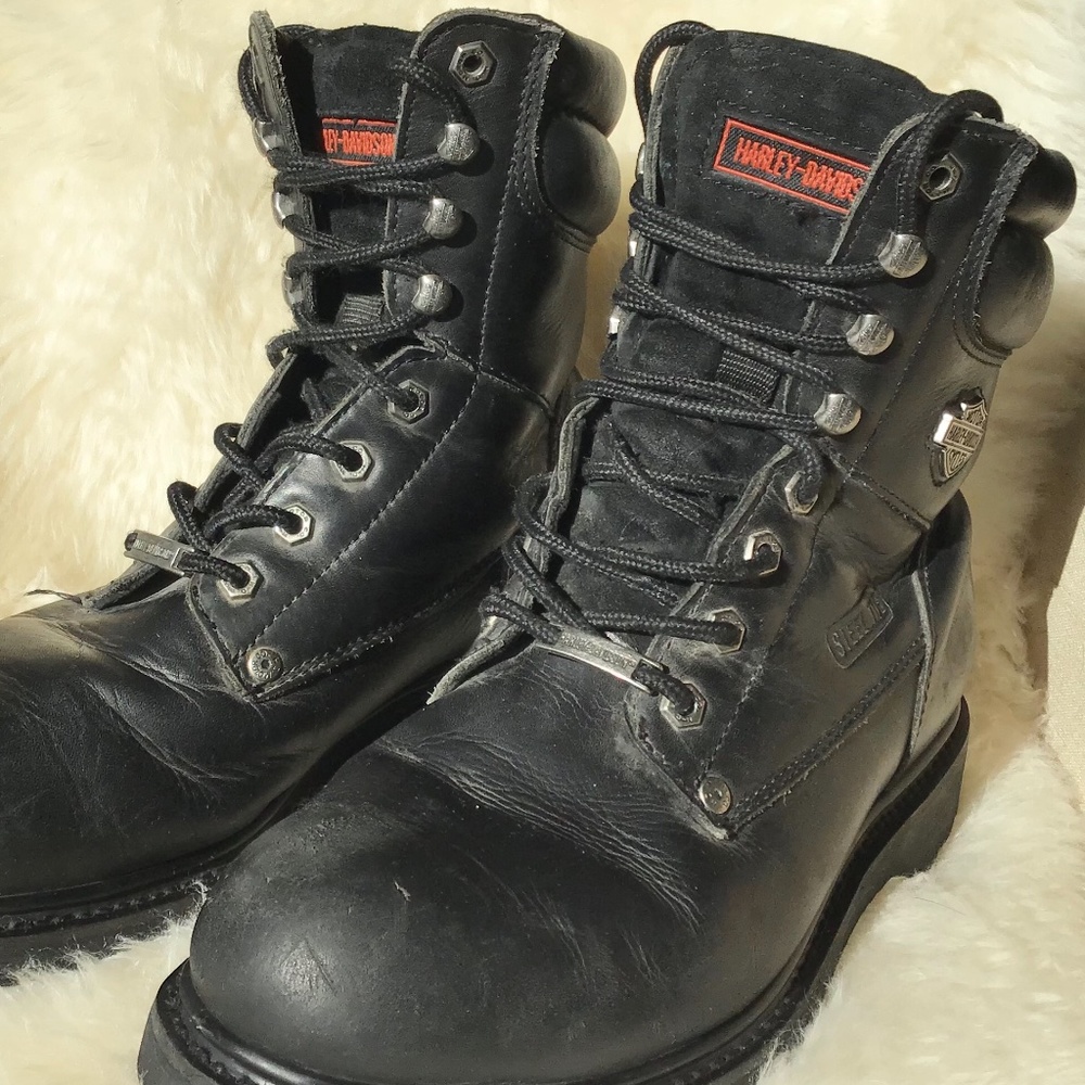 Harley Davidson Size Men’s 10.5 Steel Toe Lace Up Boot